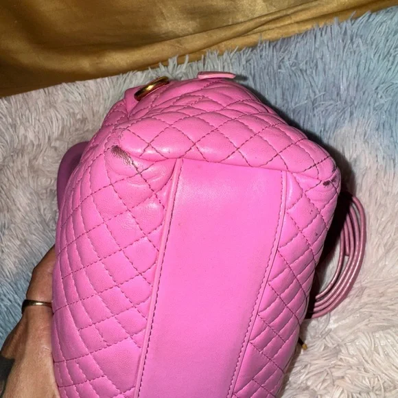Versace Pink Quilted Women's Handbag - Picture 7 of 17